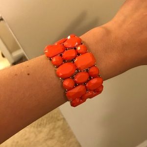 Orange jeweled bracelet